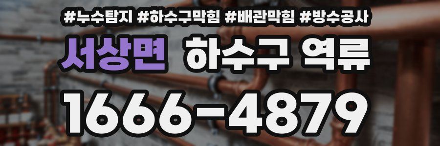 서상면 하수구 역류