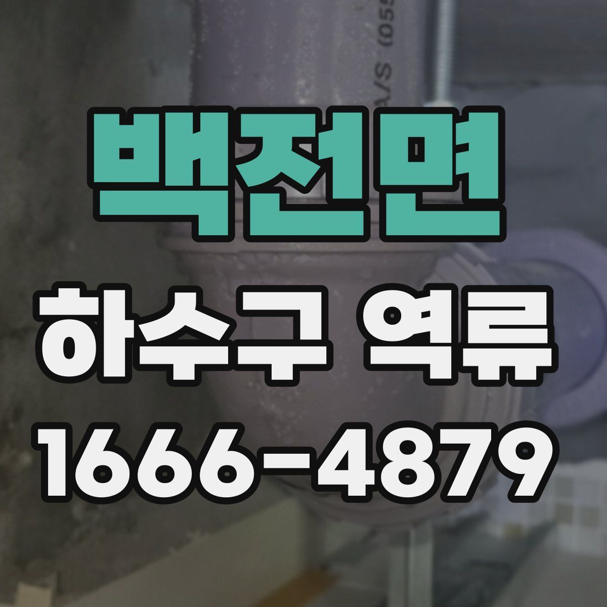 백전면 하수구 역류