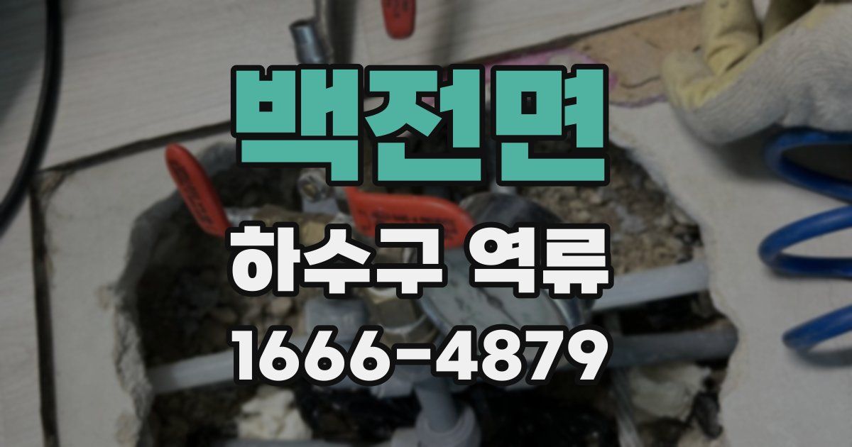 백전면 하수구 역류