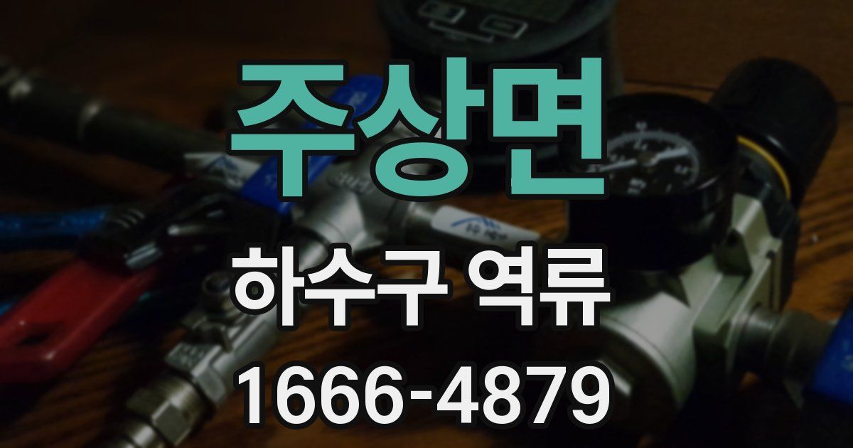 주상면 하수구 역류