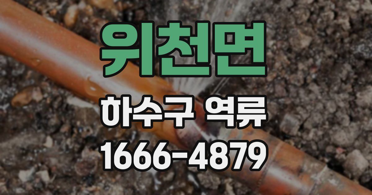 위천면 하수구 역류