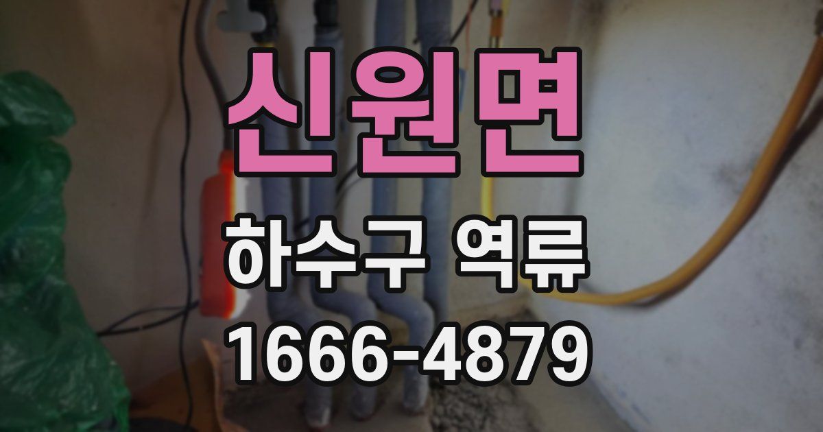 신원면 하수구 역류