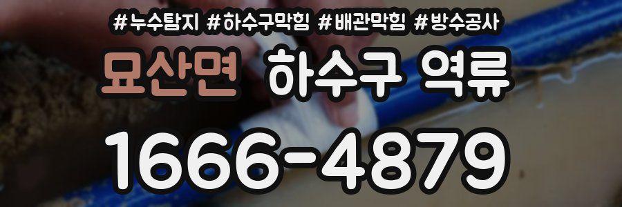 묘산면 하수구 역류