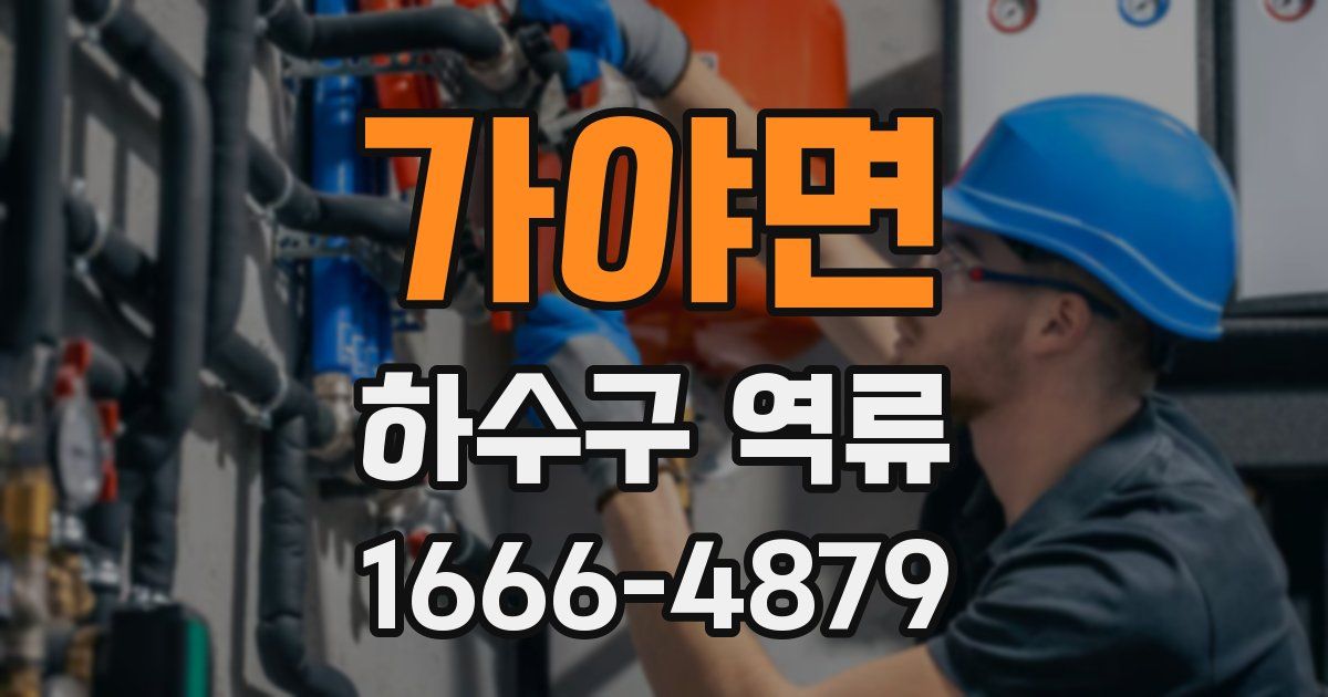 가야면 하수구 역류