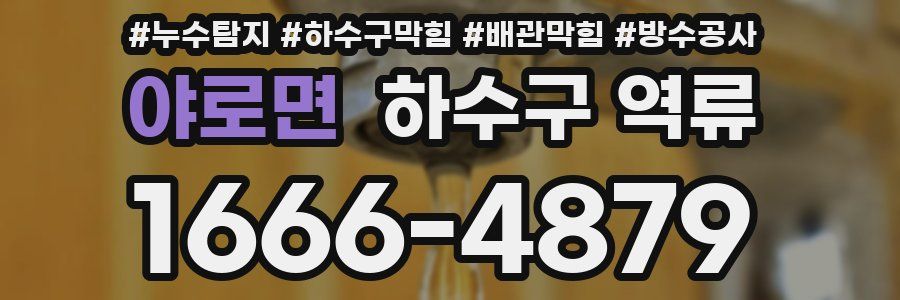 야로면 하수구 역류