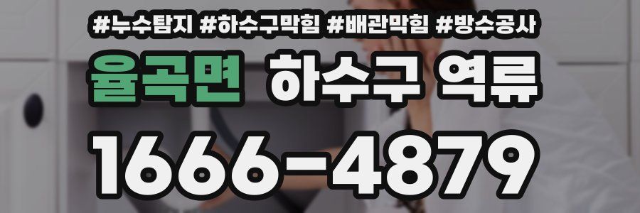 율곡면 하수구 역류