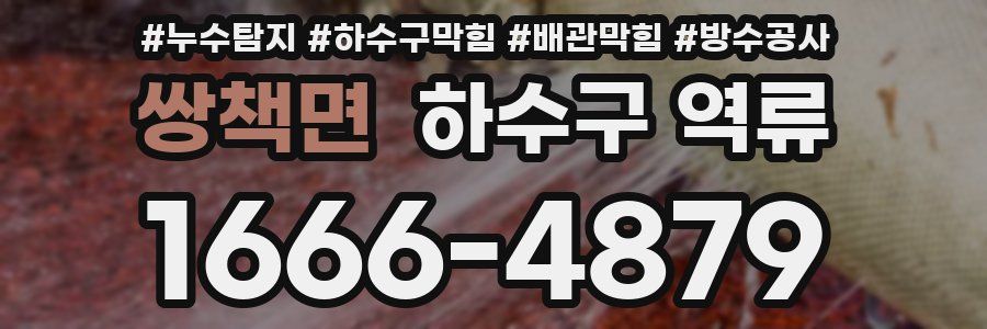 쌍책면 하수구 역류