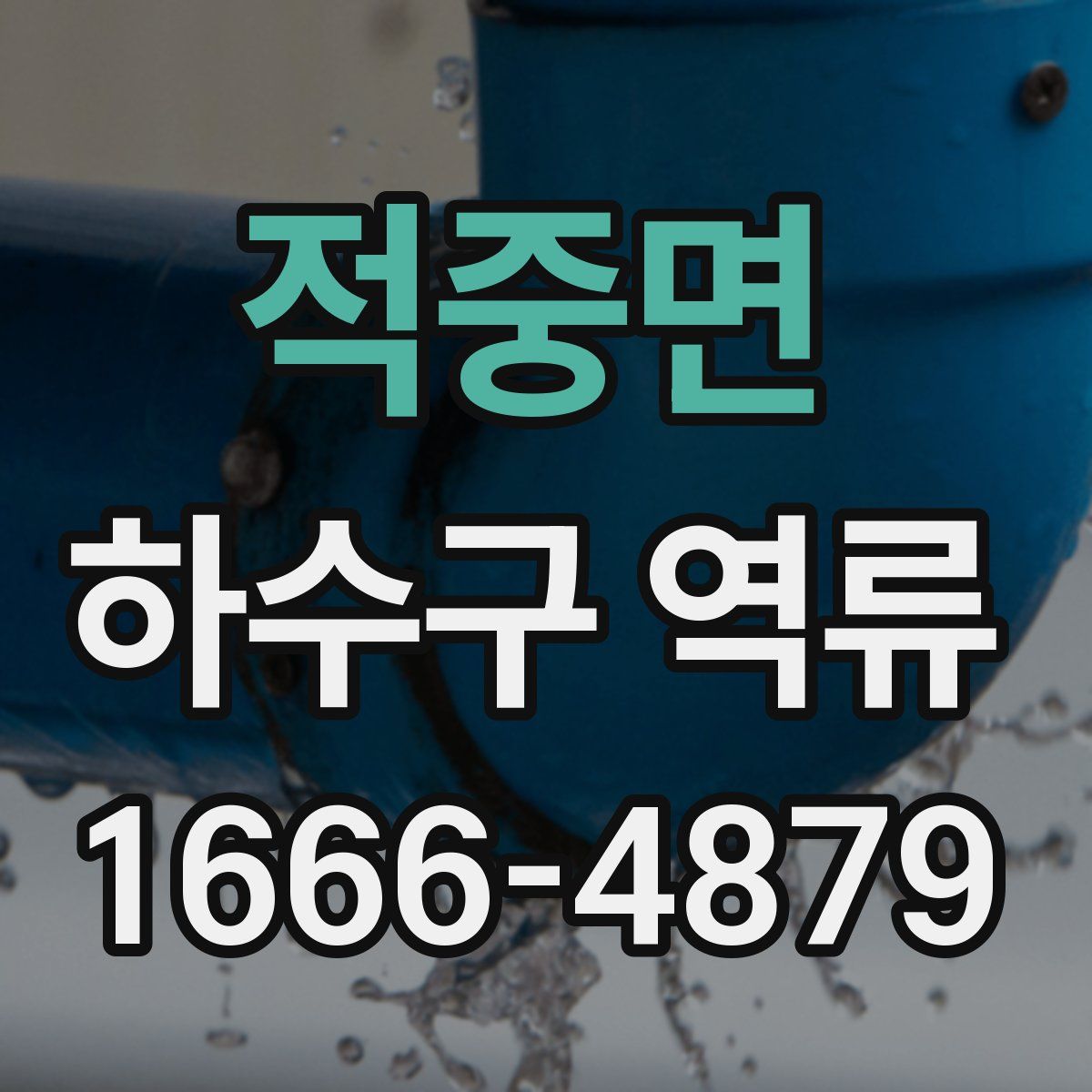 적중면 하수구 역류