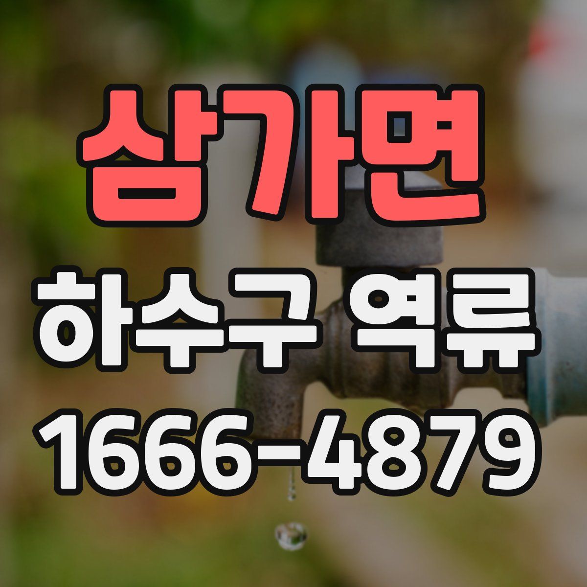 삼가면 하수구 역류