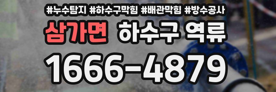 삼가면 하수구 역류