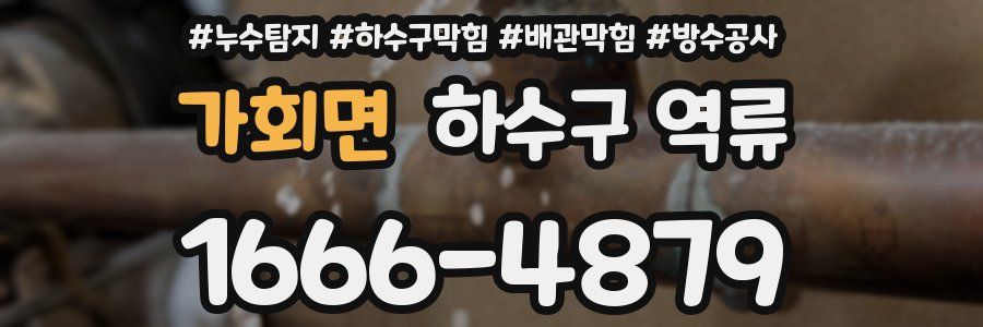 가회면 하수구 역류