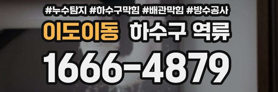 이도이동 하수구 역류