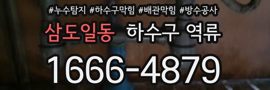 삼도일동 하수구 역류