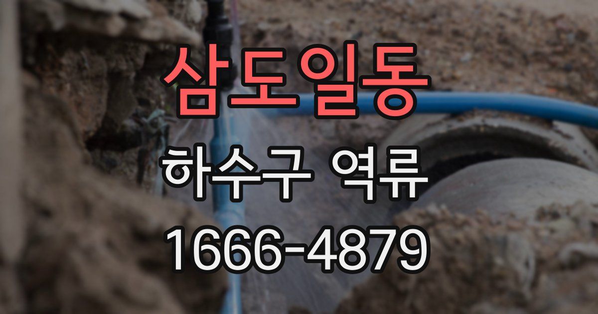 삼도일동 하수구 역류