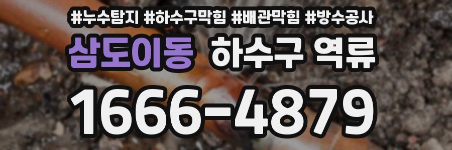 삼도이동 하수구 역류