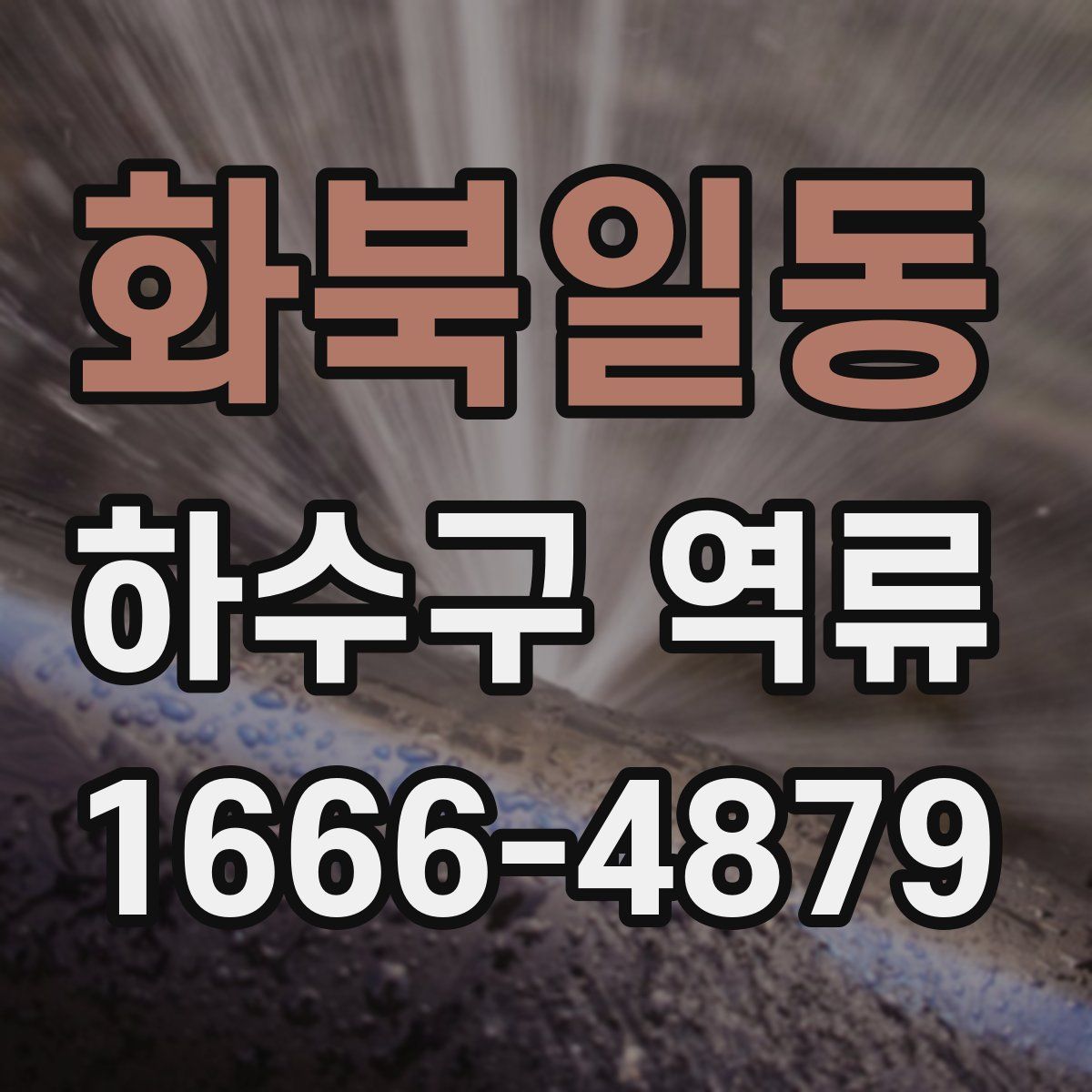 화북일동 하수구 역류