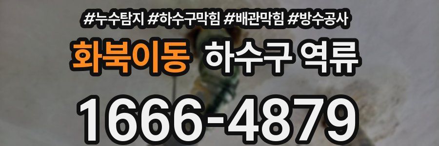 화북이동 하수구 역류