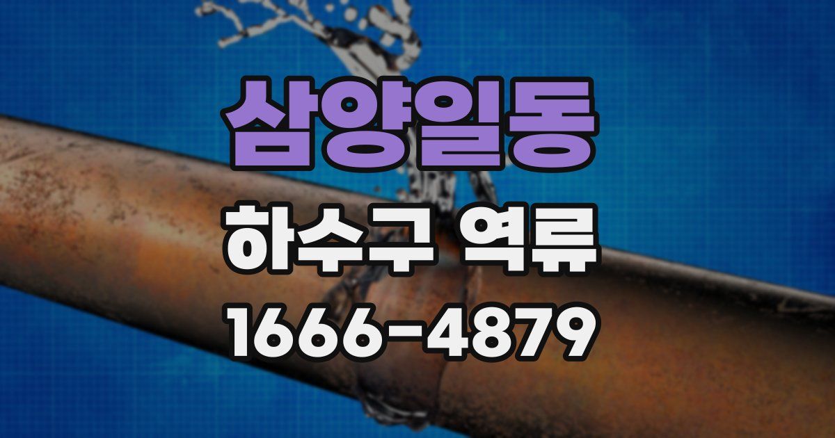 삼양일동 하수구 역류