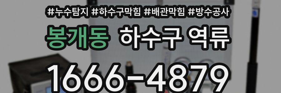 봉개동 하수구 역류