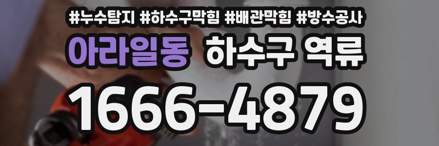 아라일동 하수구 역류