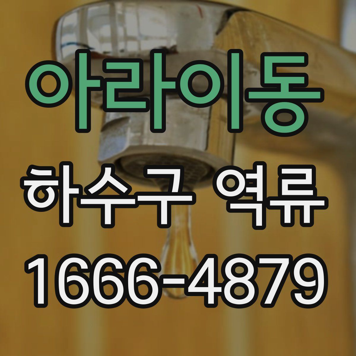 아라이동 하수구 역류