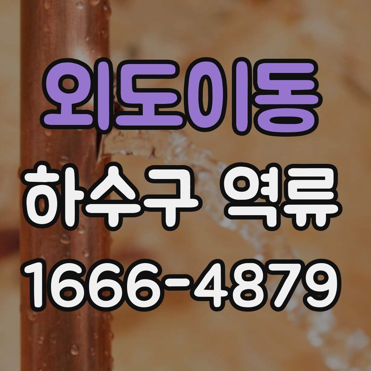 외도이동 하수구 역류