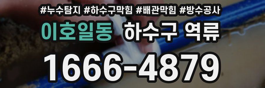 이호일동 하수구 역류