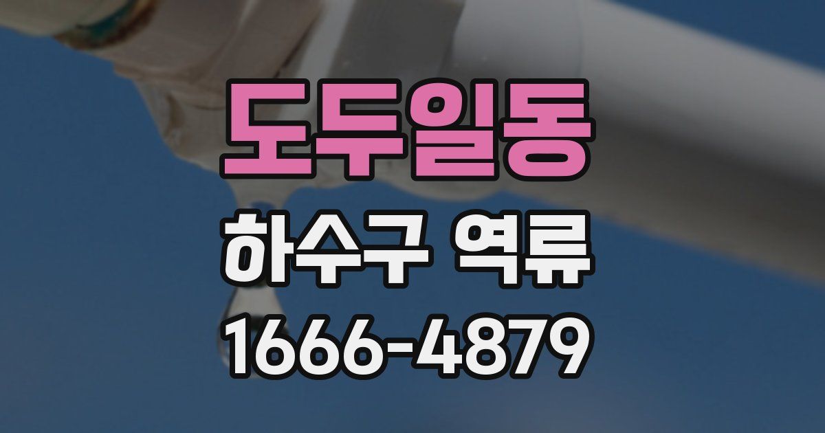 도두일동 하수구 역류