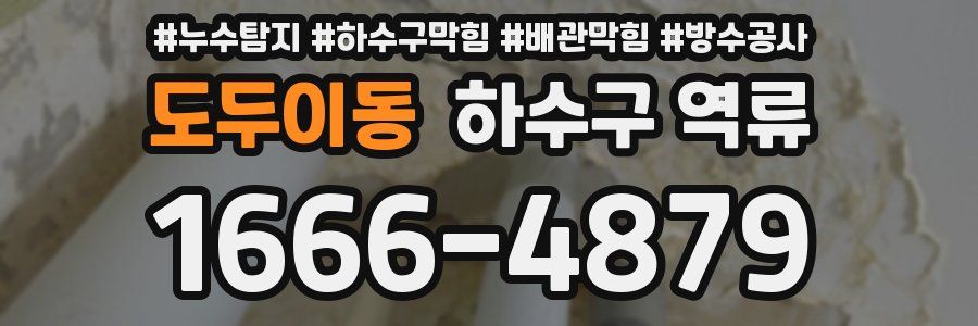 도두이동 하수구 역류