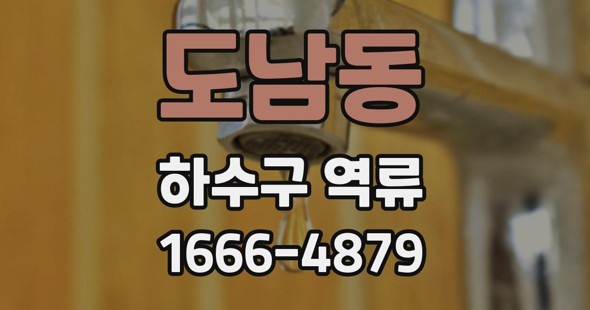 도남동 하수구 역류