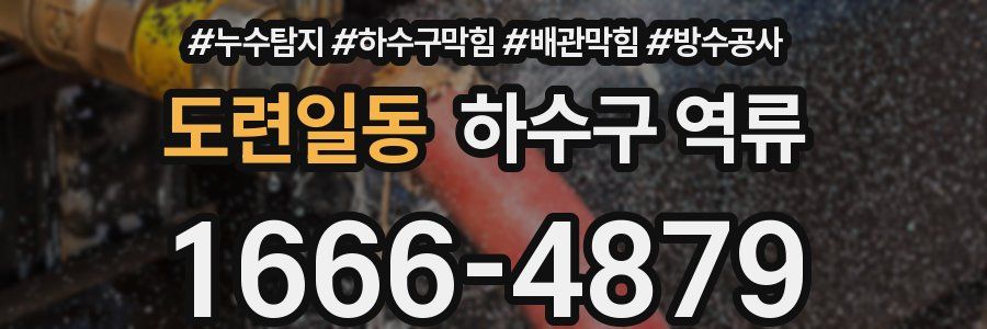 도련일동 하수구 역류