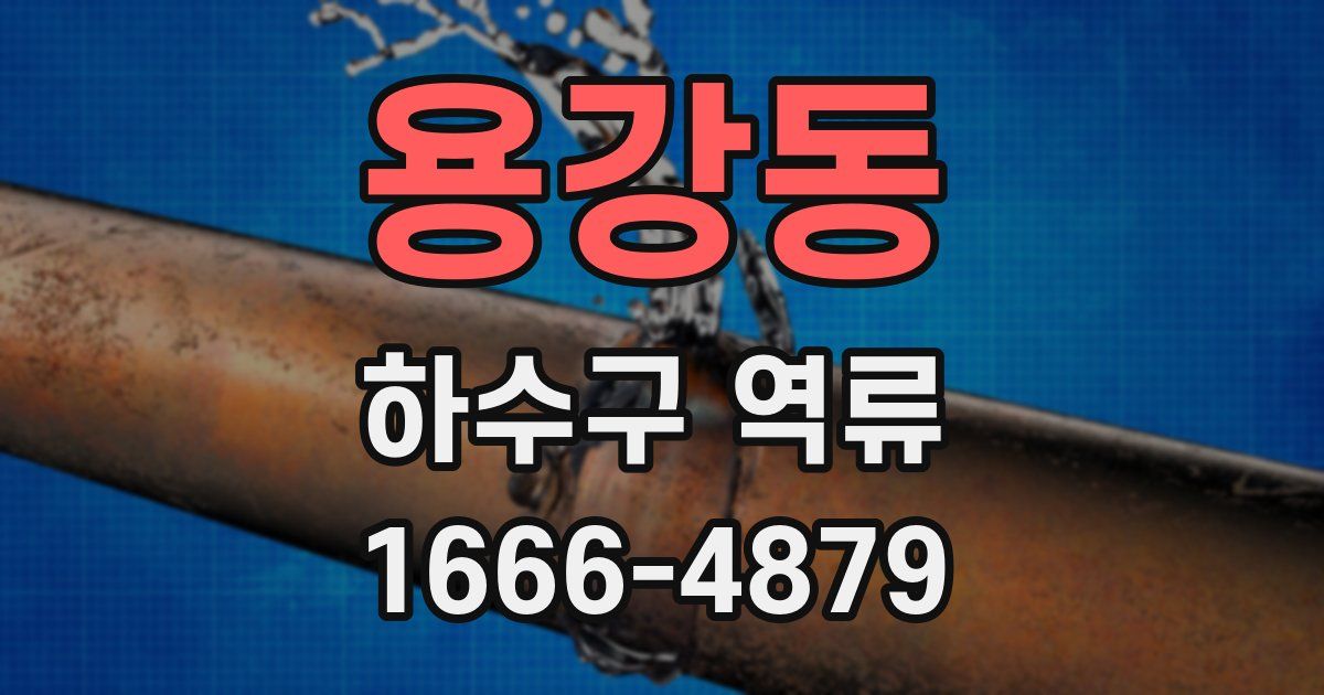 용강동 하수구 역류