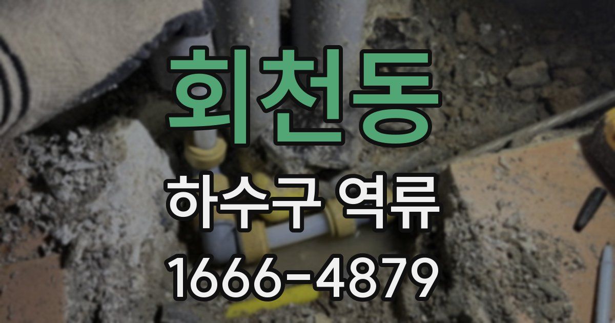 회천동 하수구 역류