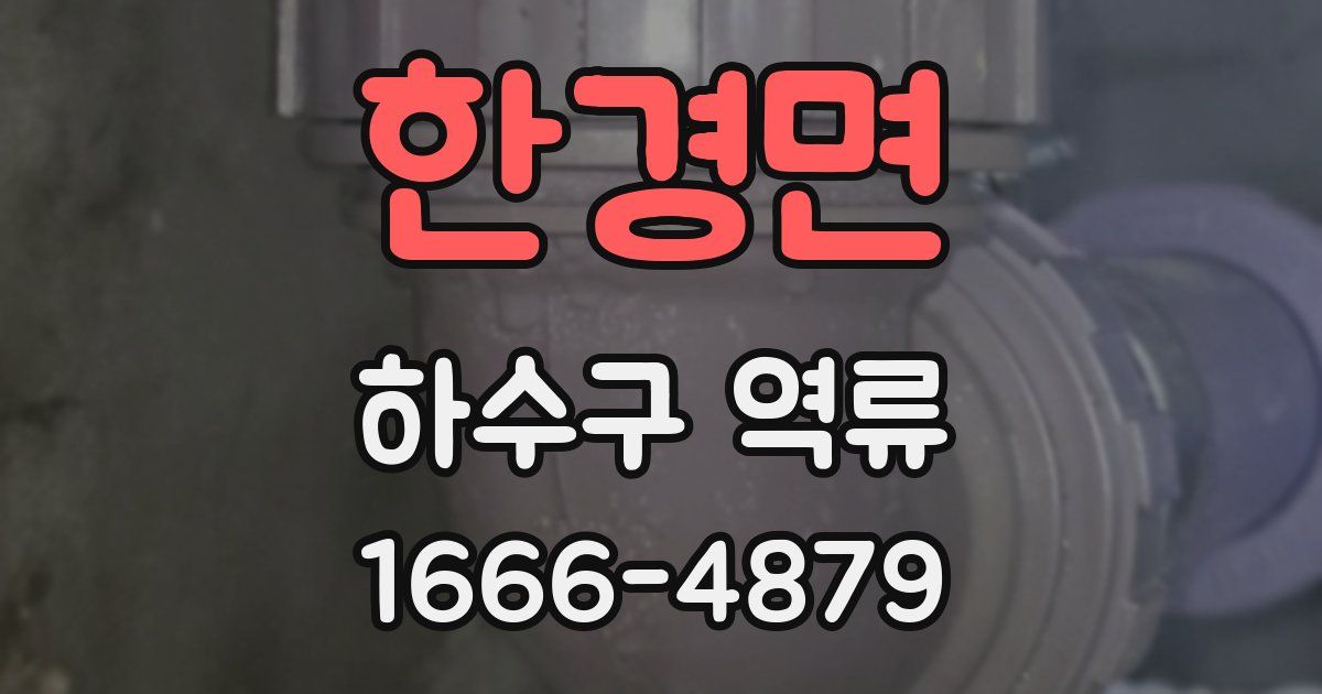 한경면 하수구 역류