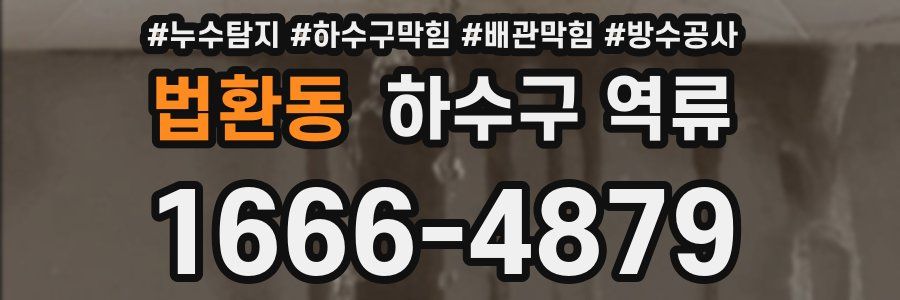 법환동 하수구 역류