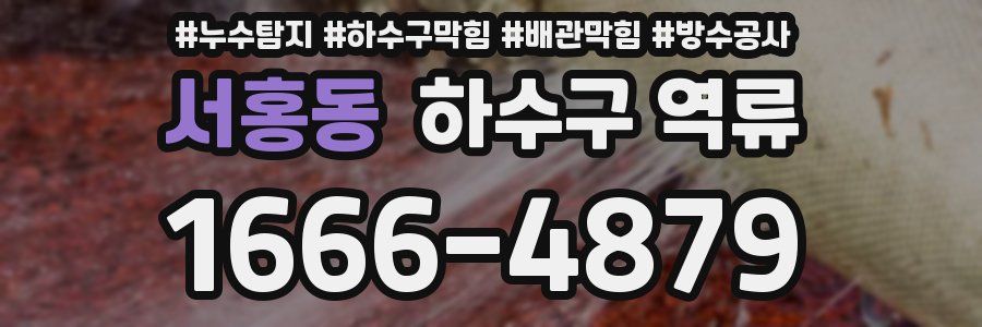 서홍동 하수구 역류