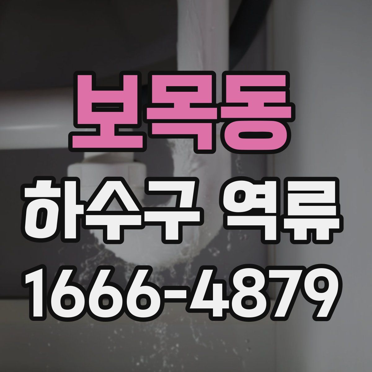 보목동 하수구 역류
