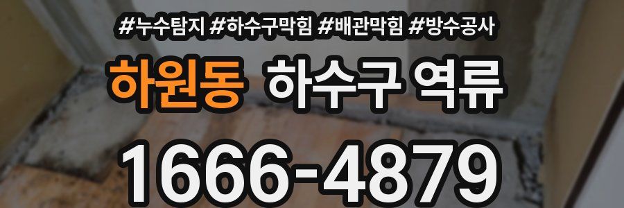 하원동 하수구 역류