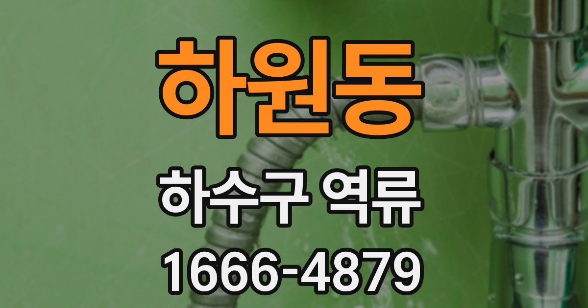 하원동 하수구 역류