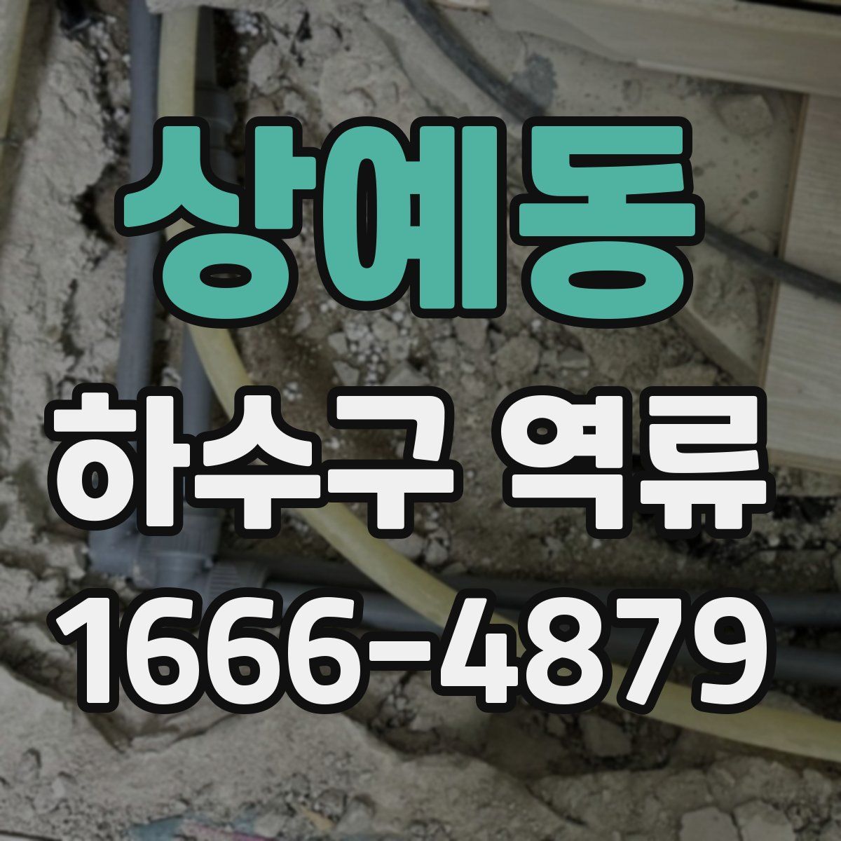 상예동 하수구 역류