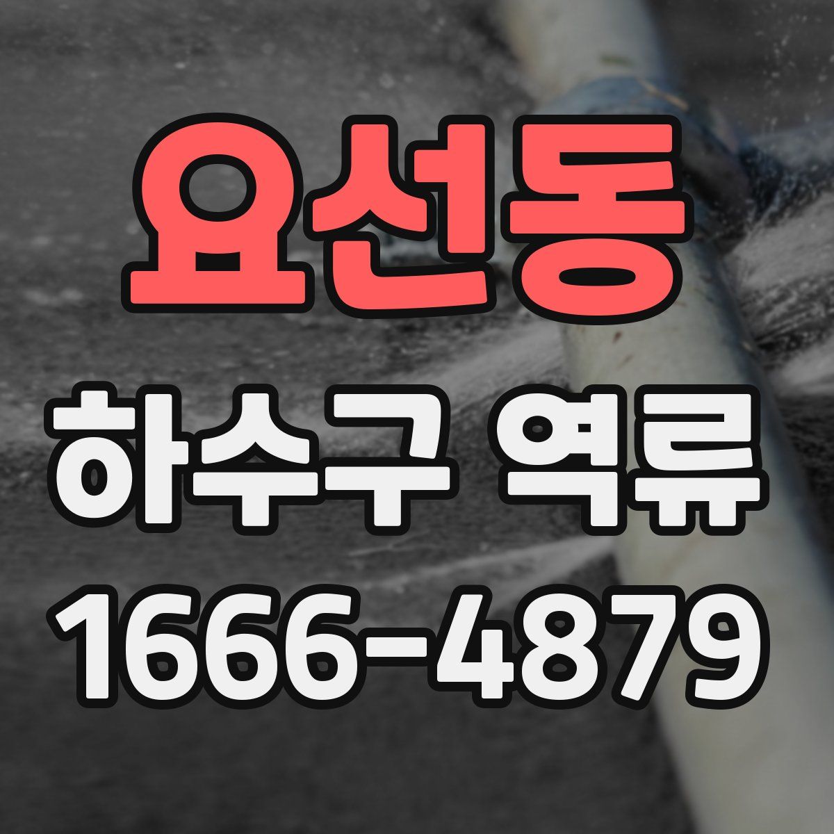 요선동 하수구 역류