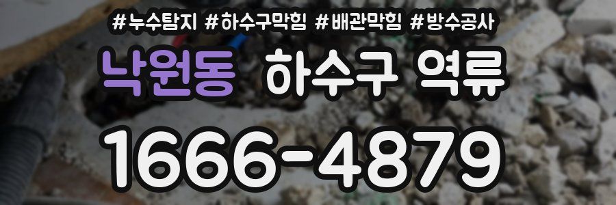 낙원동 하수구 역류