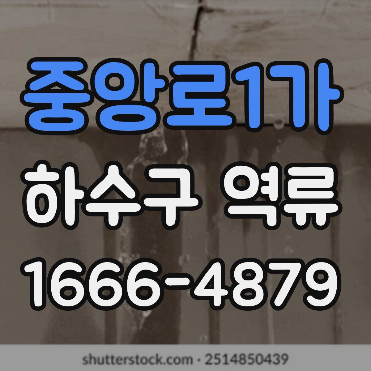 중앙로1가 하수구 역류