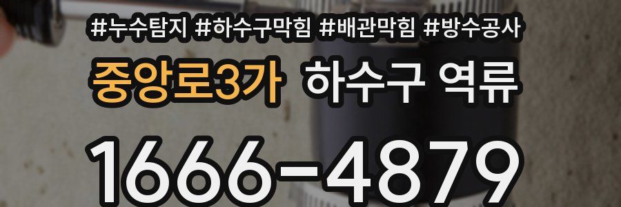 중앙로3가 하수구 역류