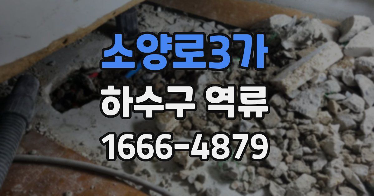 소양로3가 하수구 역류