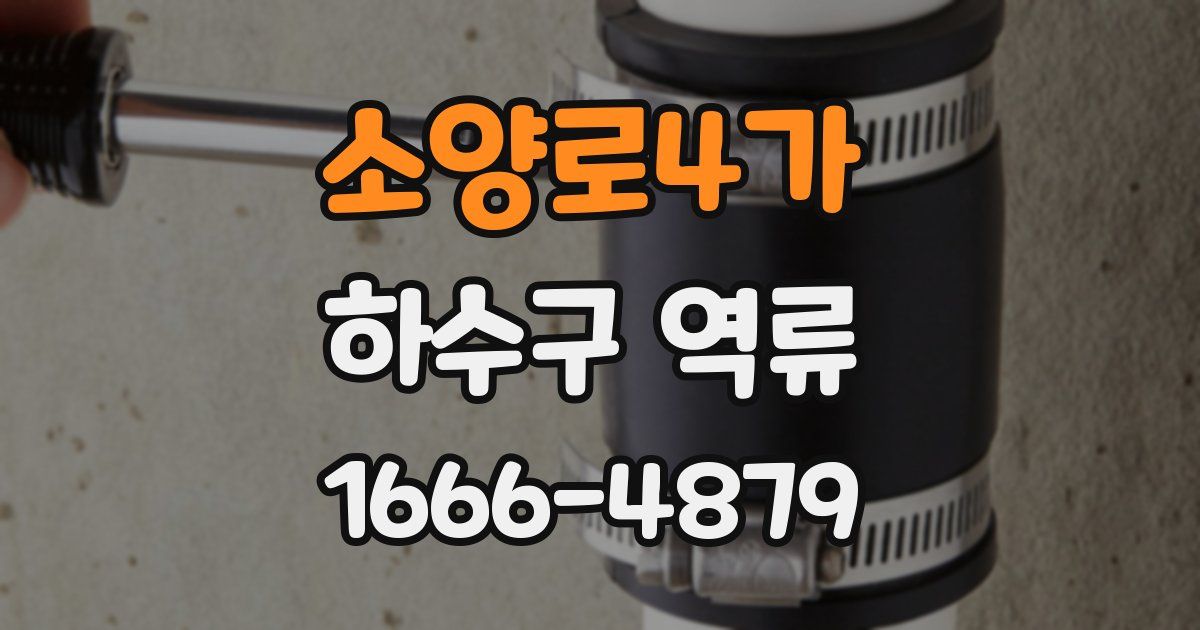 소양로4가 하수구 역류