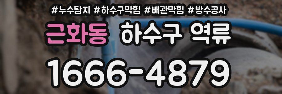 근화동 하수구 역류