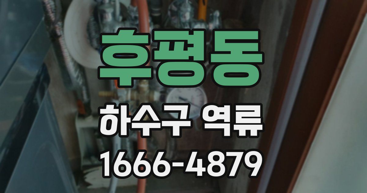 후평동 하수구 역류