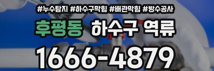 후평동 하수구 역류
