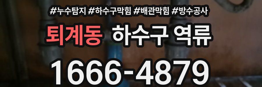 퇴계동 하수구 역류